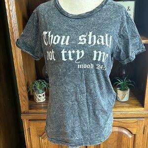 On Fire Funny Graphic Tee with Bold Text Size Medium EUC